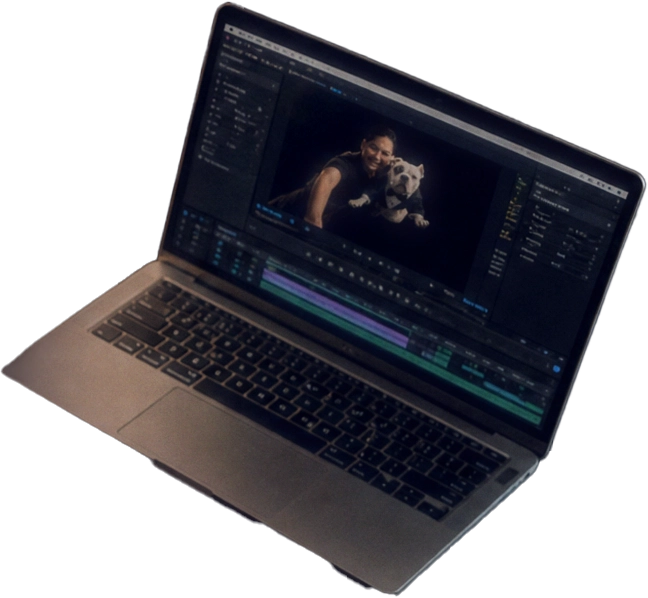 Edición de video en laptop